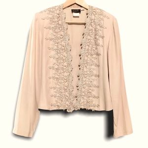 Beige Lace Lightweight Vintage Cardigan